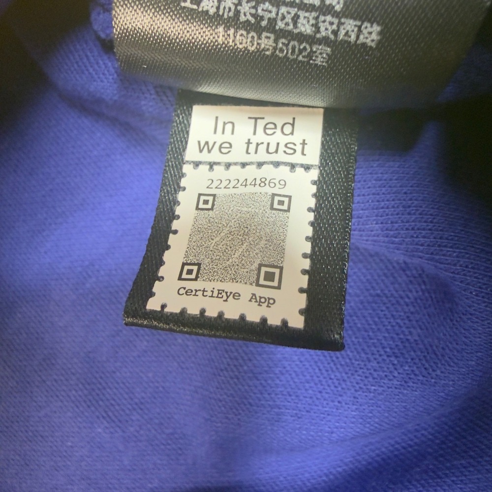 Ted Baker Antram Quarter Zip Pullover Size 5 XL Blue Cotton Blend Sweater Mens - Picture 9 of 9
